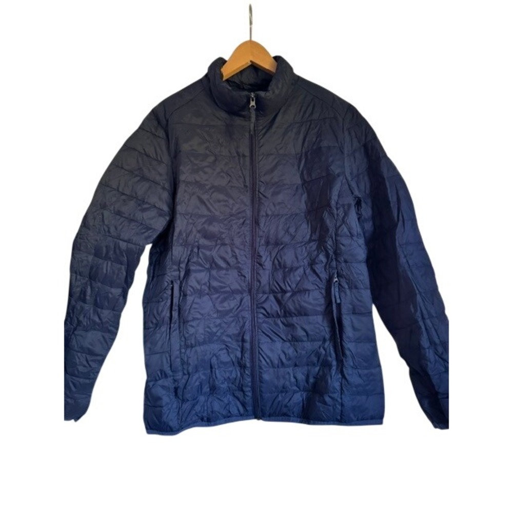 Amazon Essentials Mens Packable Puffer Jacket Navy Blue Full Zip Size Small